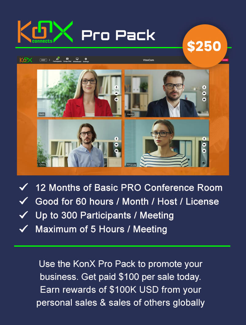 Earn $100/sale with KonX Pro Pack for $200